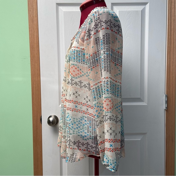 Daniel Rainn women sheer lined tank top adjustable straps blouse. Size S. Used.. - Picture 2 of 8